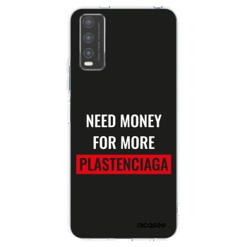 Picasee Vivo Y20s Hülle - Transparentes Silikon - More PLASTENCIAGA