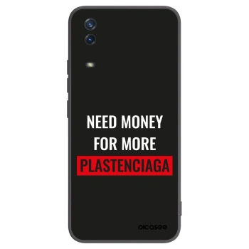 Picasee Vivo Y11s Hülle - Schwarzes Silikon - More PLASTENCIAGA