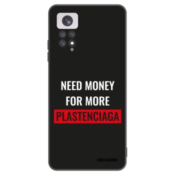 Picasee Xiaomi Redmi Note 11 Hülle - Schwarzes Silikon - More PLASTENCIAGA