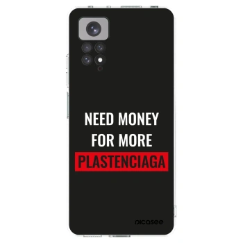 Picasee Xiaomi Redmi Note 11 Hülle - Transparentes Silikon - More PLASTENCIAGA