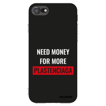 Picasee Apple iPhone SE 2022 Hülle - Transparentes Silikon - More PLASTENCIAGA