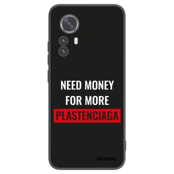 Picasee Xiaomi 12 Pro Hülle - Schwarzes Silikon - More PLASTENCIAGA