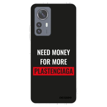 Picasee Xiaomi 12 Pro Hülle - Transparentes Silikon - More PLASTENCIAGA