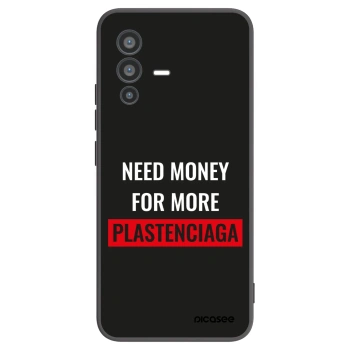 Picasee Vivo V23 5G Hülle - Schwarzes Silikon - More PLASTENCIAGA