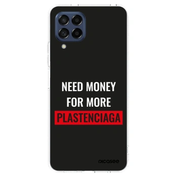 Picasee Samsung Galaxy M53 5G Hülle - Transparentes Silikon - More PLASTENCIAGA