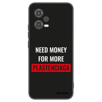 Picasee Xiaomi Poco X5 Hülle - Schwarzes Silikon - More PLASTENCIAGA