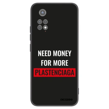 Picasee Xiaomi Redmi Note 11S 5G Hülle - Schwarzes Silikon - More PLASTENCIAGA