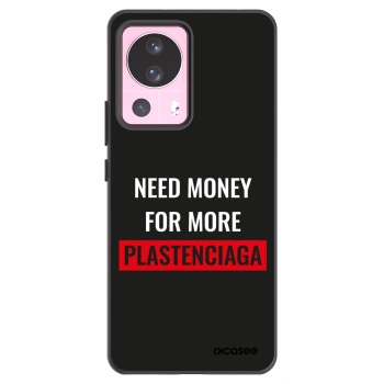 Picasee Xiaomi 13 Lite Hülle - Schwarzes Silikon - More PLASTENCIAGA