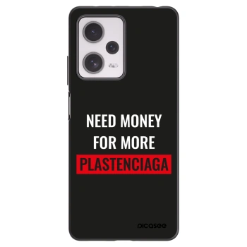Picasee Xiaomi Redmi Note 12 Pro+ 5G Hülle - Schwarzes Silikon - More PLASTENCIAGA