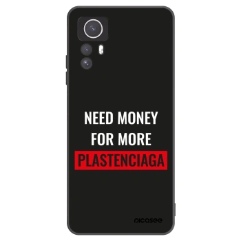 Picasee Xiaomi Redmi Note 12S Hülle - Schwarzes Silikon - More PLASTENCIAGA