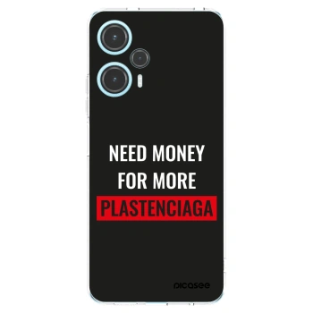 Picasee Xiaomi Poco F5 Hülle - Transparentes Silikon - More PLASTENCIAGA