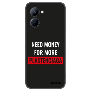 Picasee Realme C33 (2023) Hülle - Schwarzes Silikon - More PLASTENCIAGA
