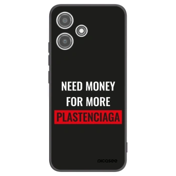 Picasee Xiaomi Redmi 12 5G Hülle - Schwarzes Silikon - More PLASTENCIAGA