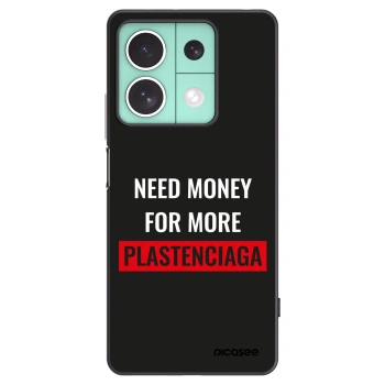 Picasee Xiaomi Redmi Note 13 5G Hülle - Schwarzes Silikon - More PLASTENCIAGA