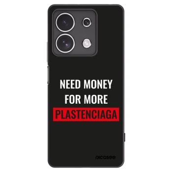 Picasee Xiaomi Redmi Note 13 4G Hülle - Schwarzes Silikon - More PLASTENCIAGA