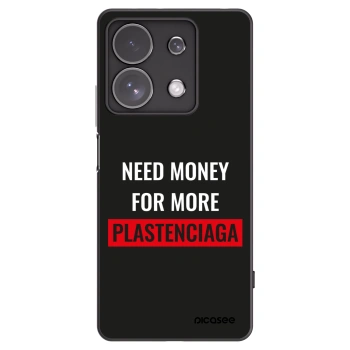 Picasee Xiaomi Redmi Note 13 Pro 4G Hülle - Schwarzes Silikon - More PLASTENCIAGA