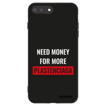 Picasee Apple iPhone 7 Plus Hülle - Schwarzes Silikon - More PLASTENCIAGA