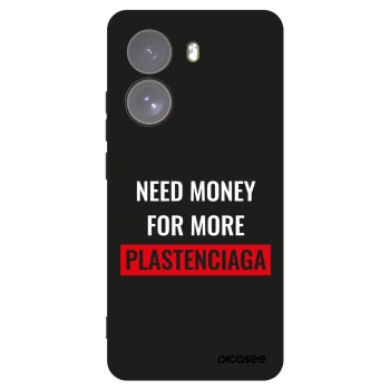 Picasee Xiaomi Poco X7 Hülle - Schwarzes Silikon - More PLASTENCIAGA