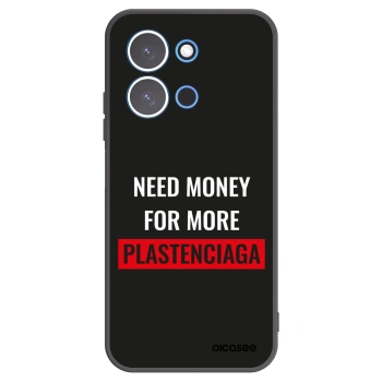 Picasee Xiaomi Redmi 15C 4G Hülle - Schwarzes Silikon - More PLASTENCIAGA