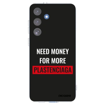 Picasee Samsung Galaxy S25 FE 5G Hülle - Transparentes Silikon - More PLASTENCIAGA