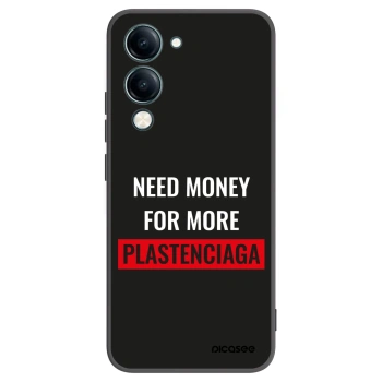 Picasee Vivo Y29s 5G Hülle - Schwarzes Silikon - More PLASTENCIAGA