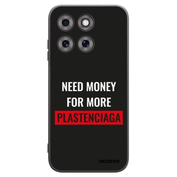 Picasee Motorola Moto G77 Hülle - Schwarzes Silikon - More PLASTENCIAGA