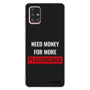 Picasee Samsung Galaxy A71 A715F Hülle - Transparentes Silikon - More PLASTENCIAGA