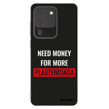 Picasee Samsung Galaxy S20 Ultra 5G G988F Hülle - Transparentes Silikon - More PLASTENCIAGA