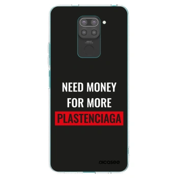 Picasee Xiaomi Redmi Note 9 Hülle - Schwarzes Silikon - More PLASTENCIAGA