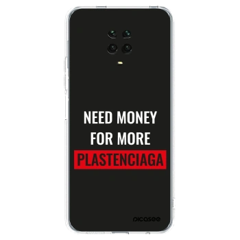 Picasee Xiaomi Redmi Note 9S Hülle - Transparentes Silikon - More PLASTENCIAGA