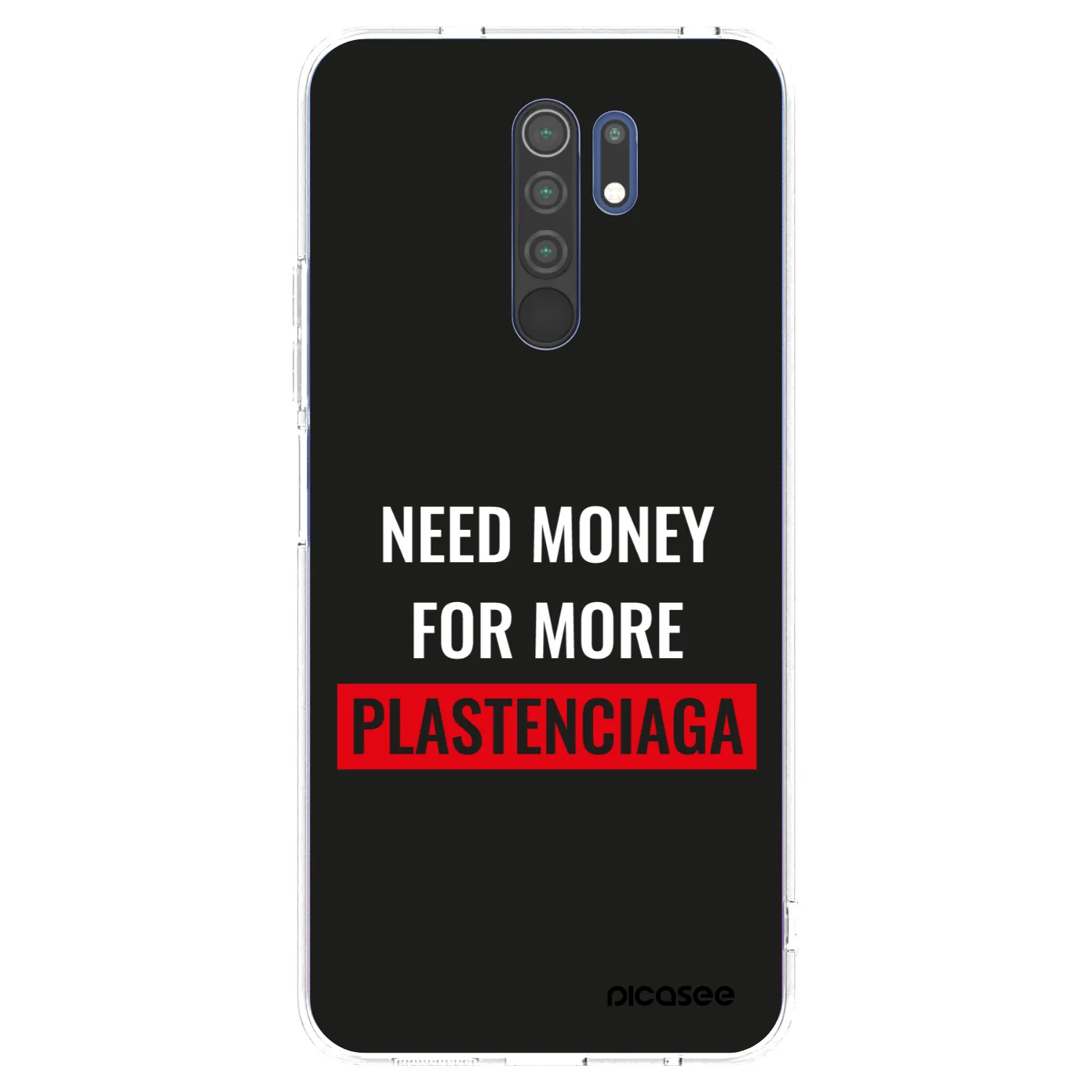 Picasee Xiaomi Redmi 9 Hülle - Transparentes Silikon - More PLASTENCIAGA