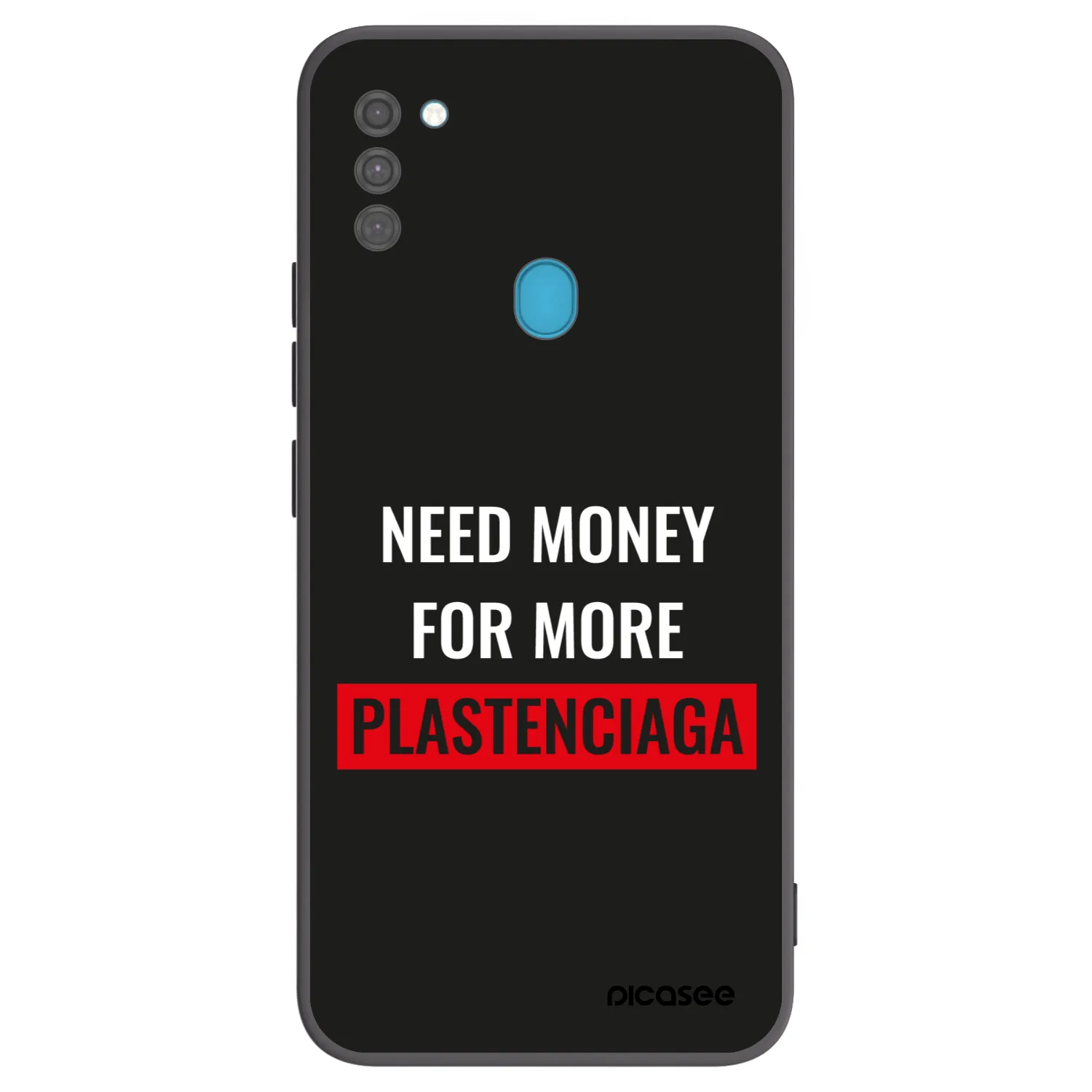 Picasee Samsung Galaxy M11 Hülle - Schwarzes Silikon - More PLASTENCIAGA