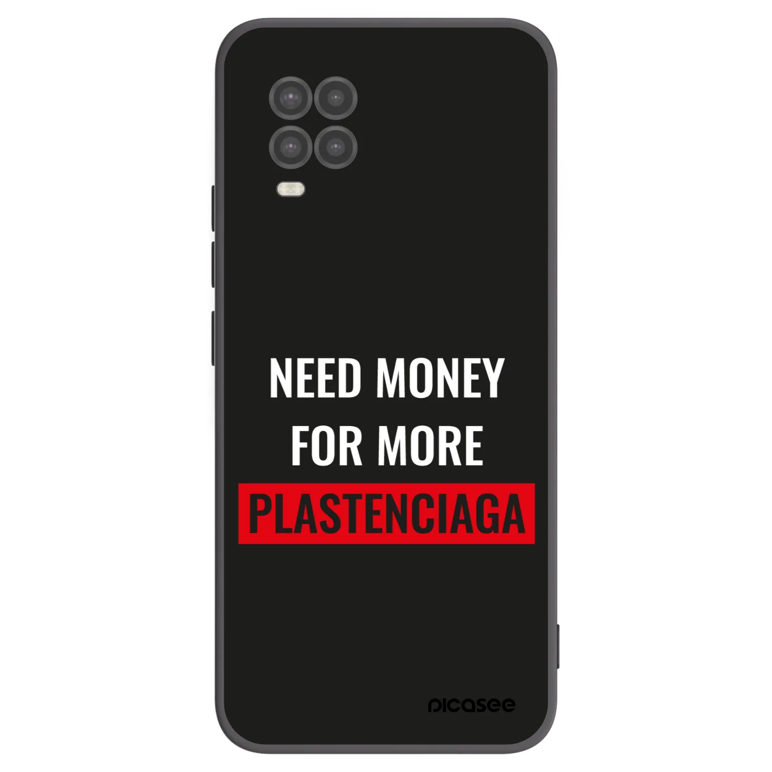 Picasee Xiaomi Mi 10 Lite Hülle - Schwarzes Silikon - More PLASTENCIAGA