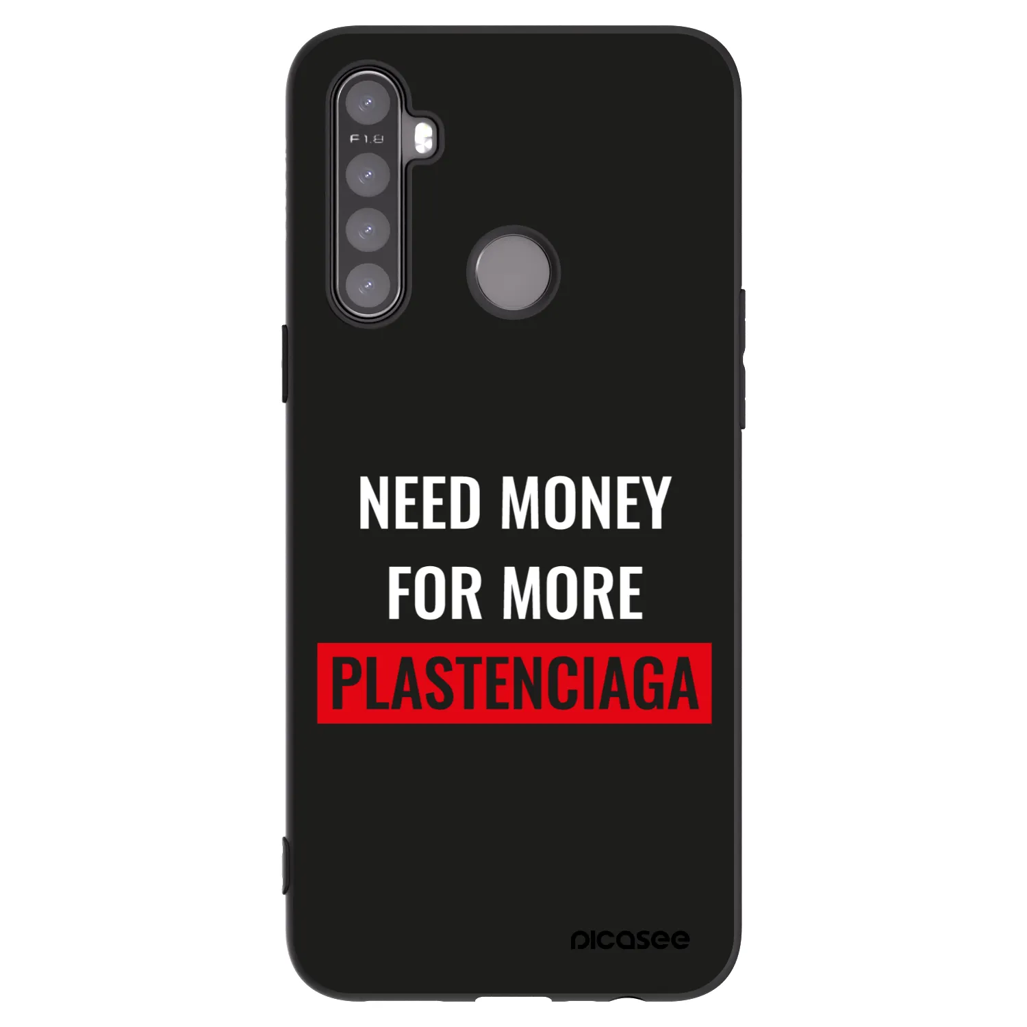 Picasee Realme 6i Hülle - Schwarzes Silikon - More PLASTENCIAGA