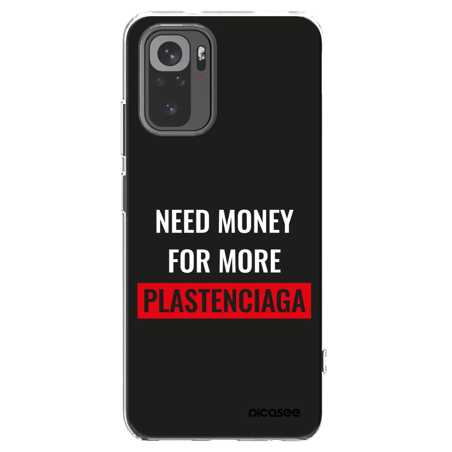 Picasee Xiaomi Redmi Note 10 Hülle - Transparentes Silikon - More PLASTENCIAGA