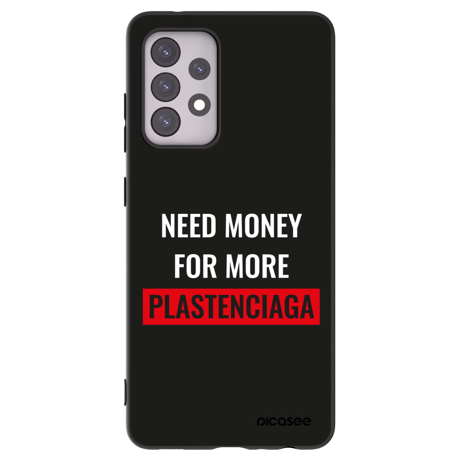 Picasee Samsung Galaxy A52 5G A525F Hülle - Schwarzes Silikon - More PLASTENCIAGA