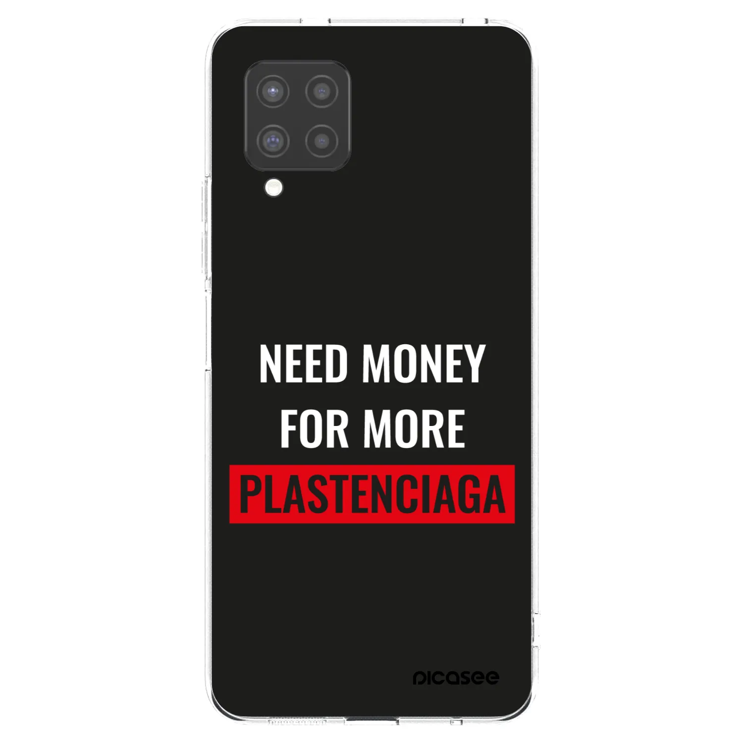 Picasee Samsung Galaxy A42 A426B Hülle - Transparentes Silikon - More PLASTENCIAGA