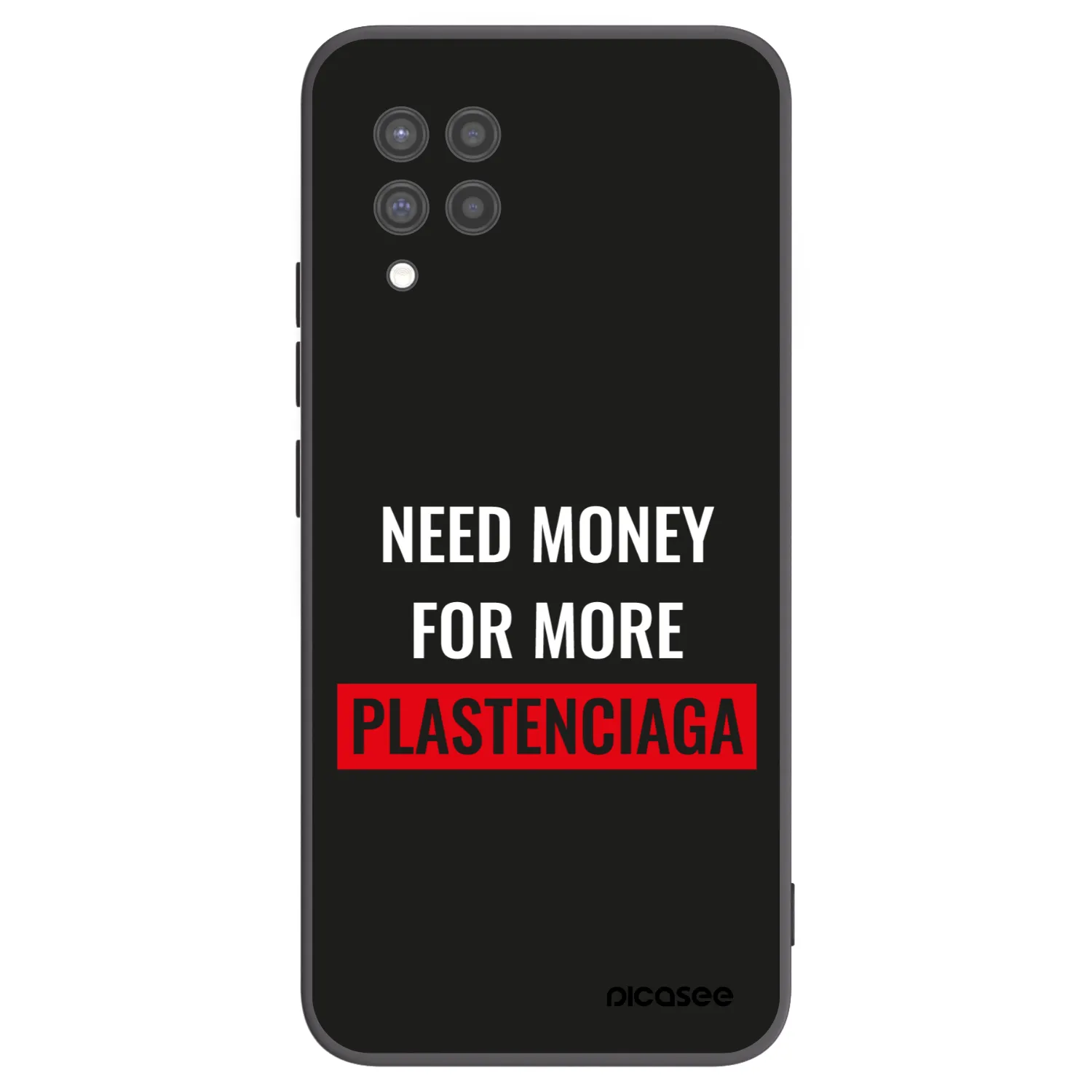 Picasee Samsung Galaxy A42 A426B Hülle - Schwarzes Silikon - More PLASTENCIAGA