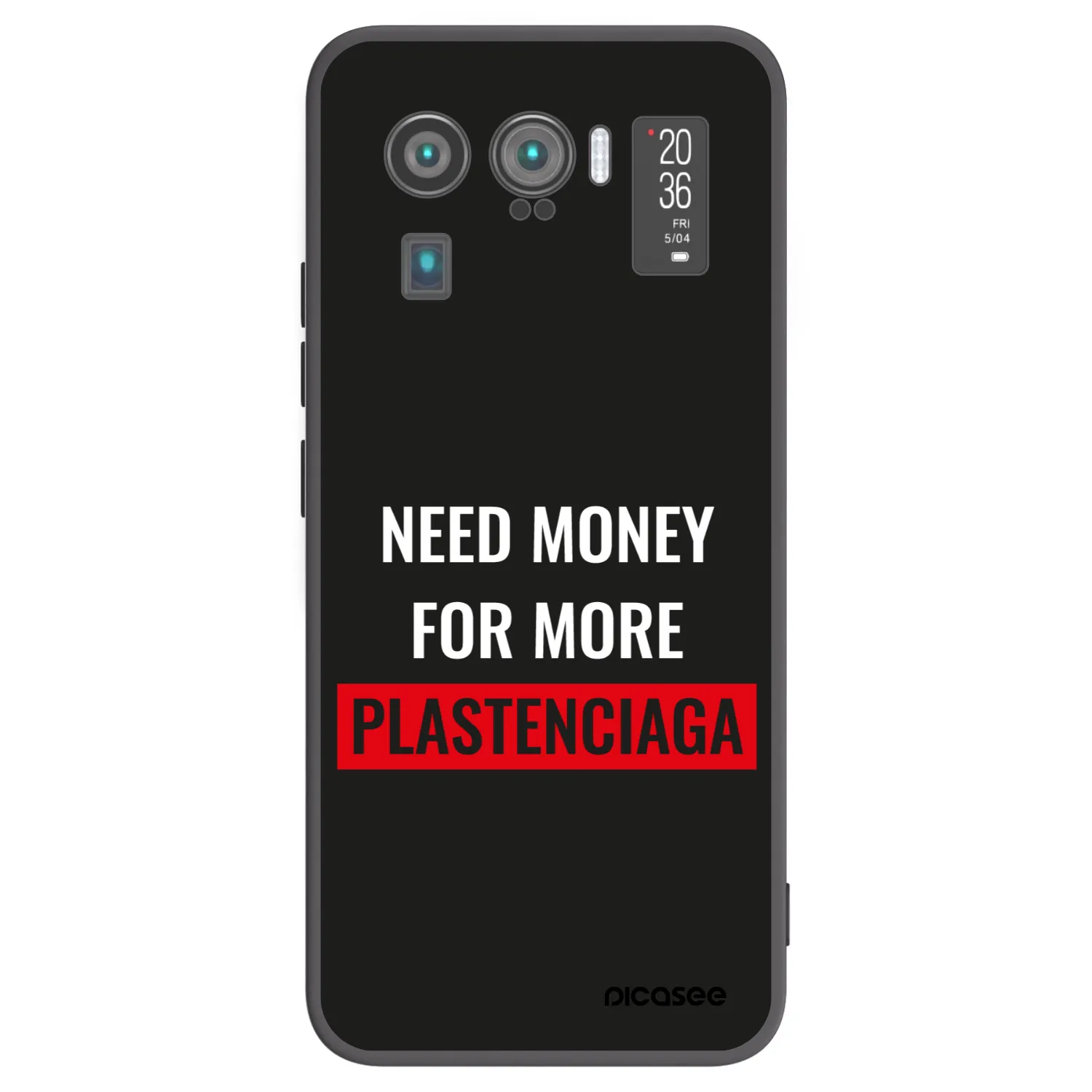 Picasee Xiaomi Mi 11 Ultra Hülle - Schwarzes Silikon - More PLASTENCIAGA