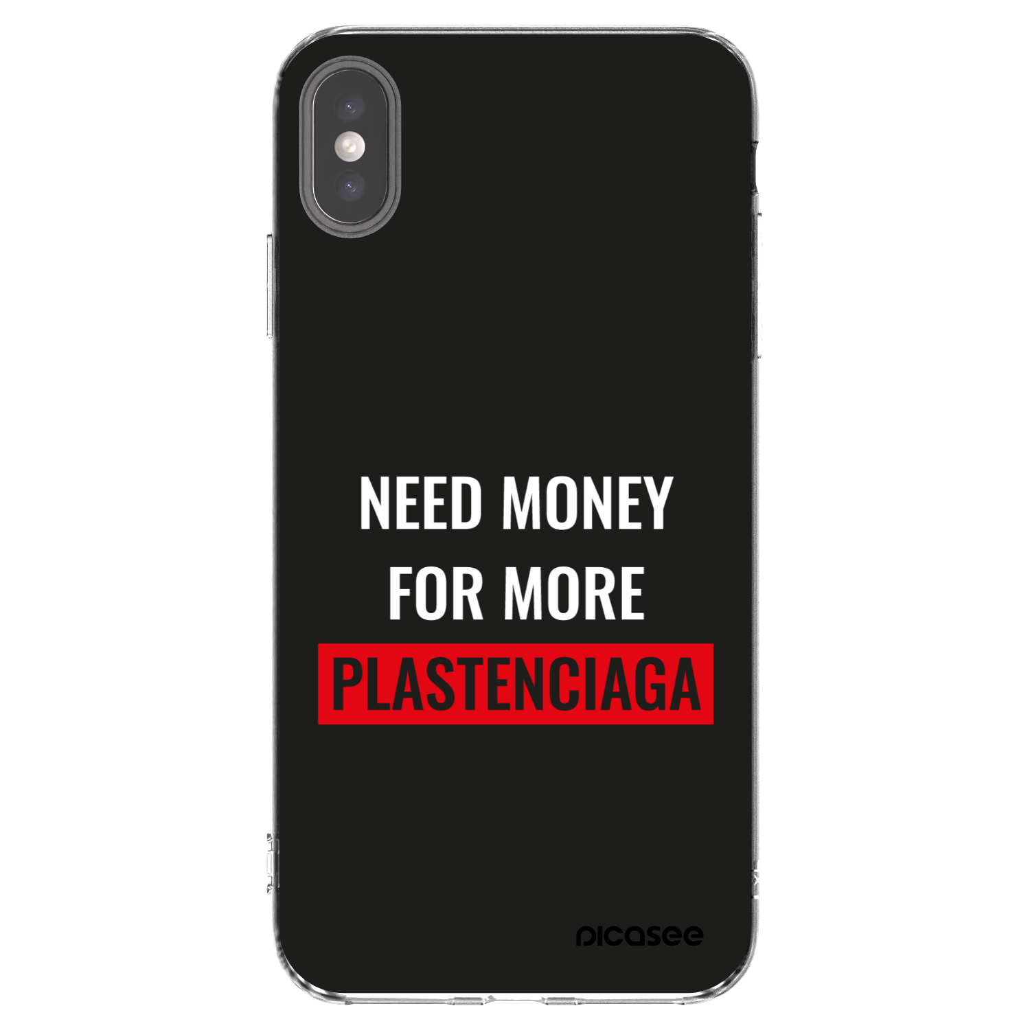 Picasee Apple iPhone XS Max Hülle - Transparentes Silikon - More PLASTENCIAGA