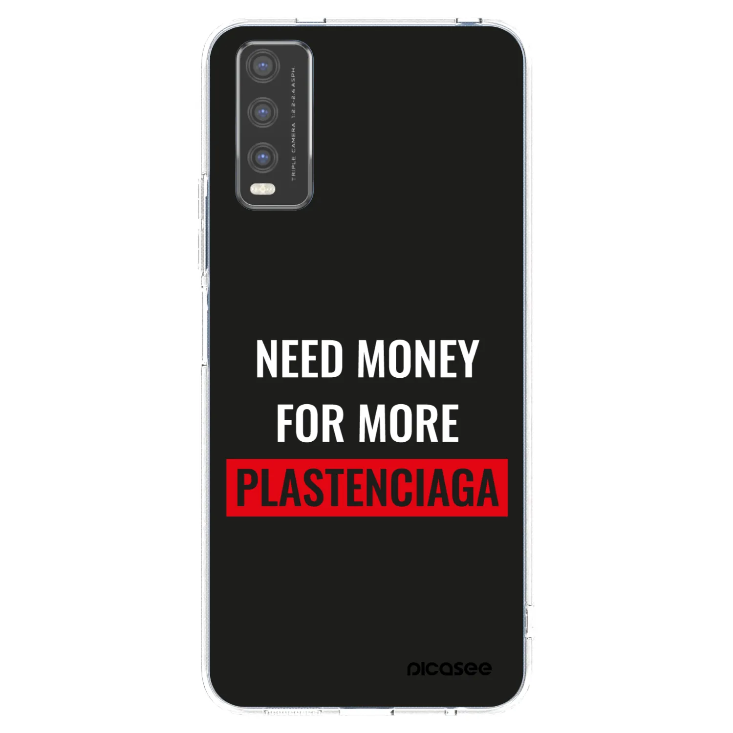 Picasee Vivo Y20s Hülle - Transparentes Silikon - More PLASTENCIAGA