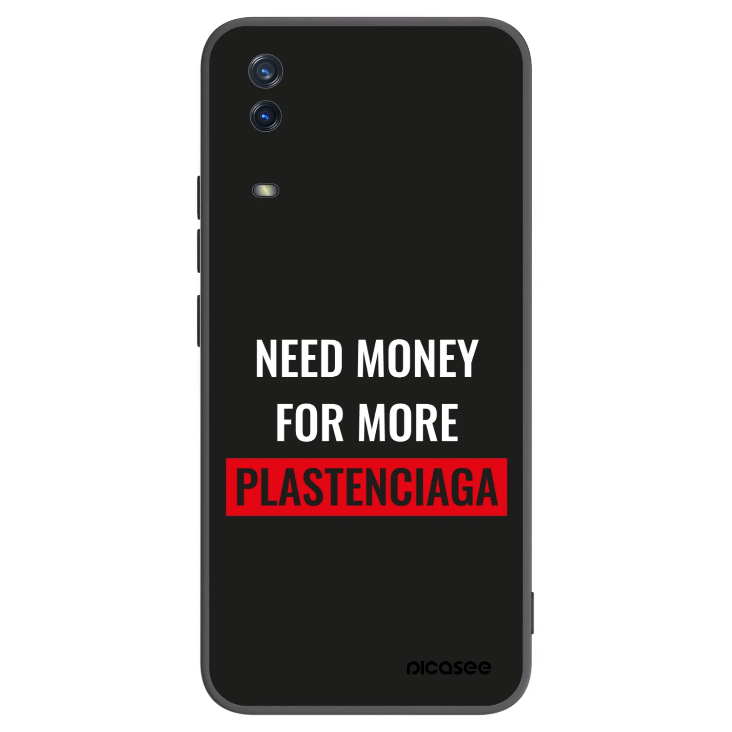 Picasee Vivo Y11s Hülle - Schwarzes Silikon - More PLASTENCIAGA