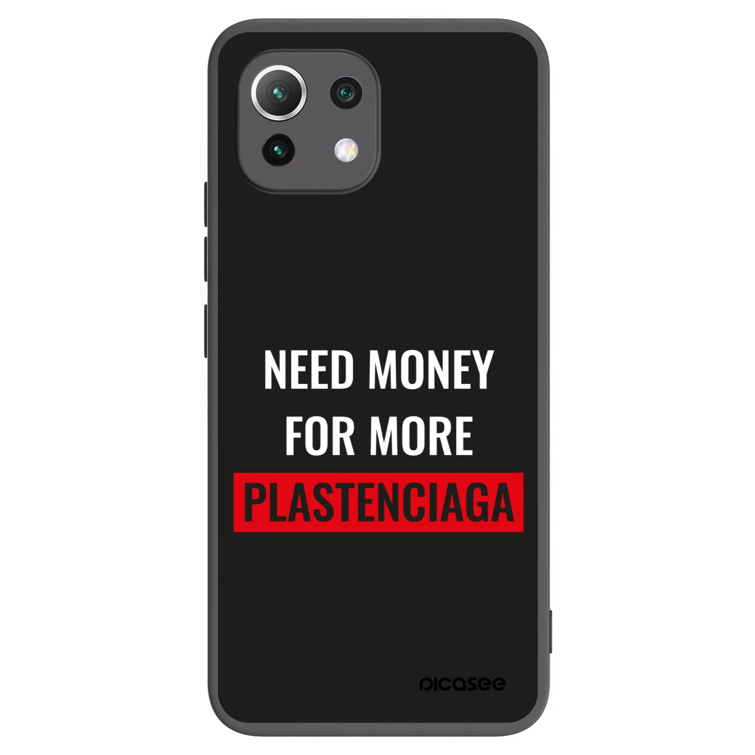 Picasee Xiaomi 11 Lite 5G NE Hülle - Schwarzes Silikon - More PLASTENCIAGA