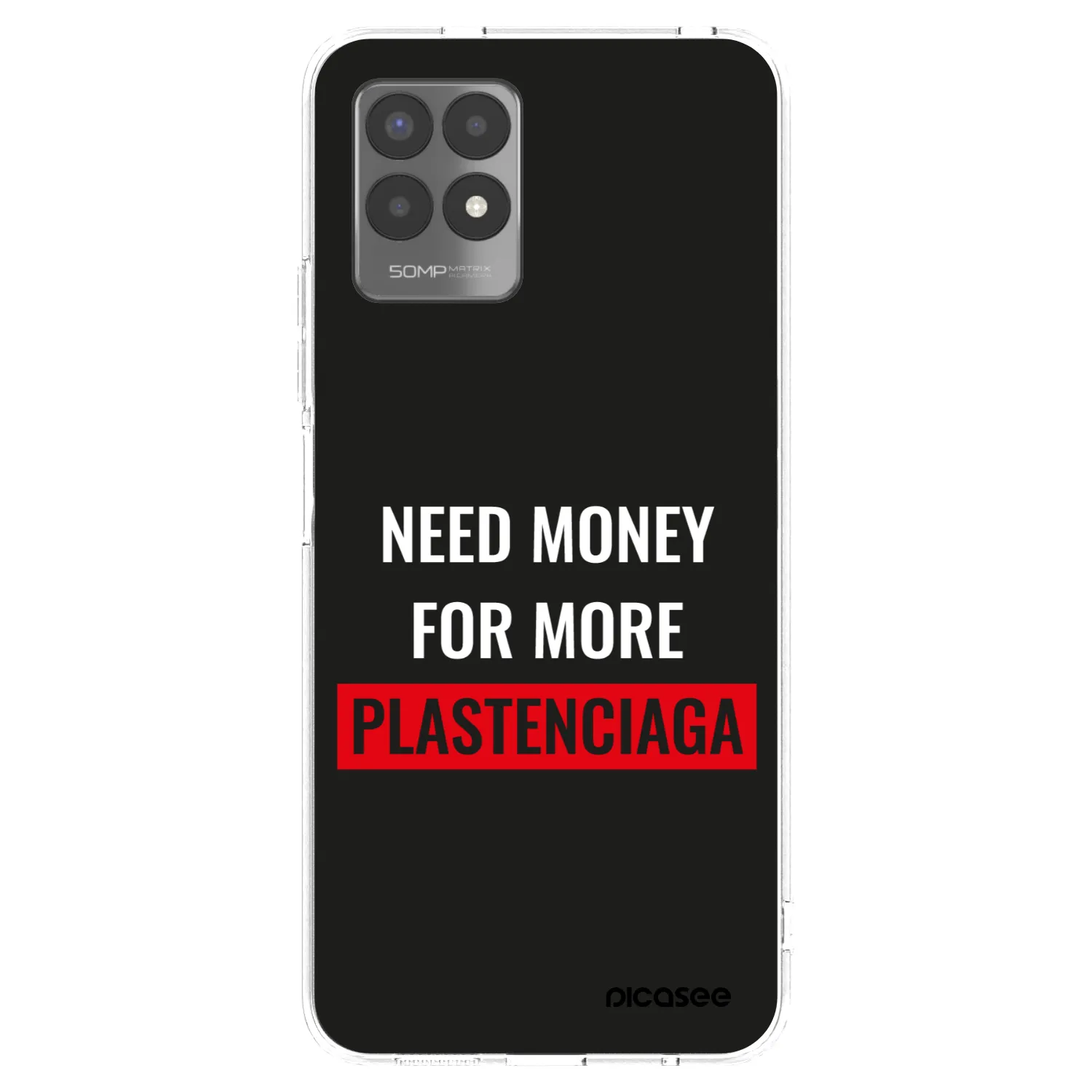Picasee Realme 8i Hülle - Transparentes Silikon - More PLASTENCIAGA