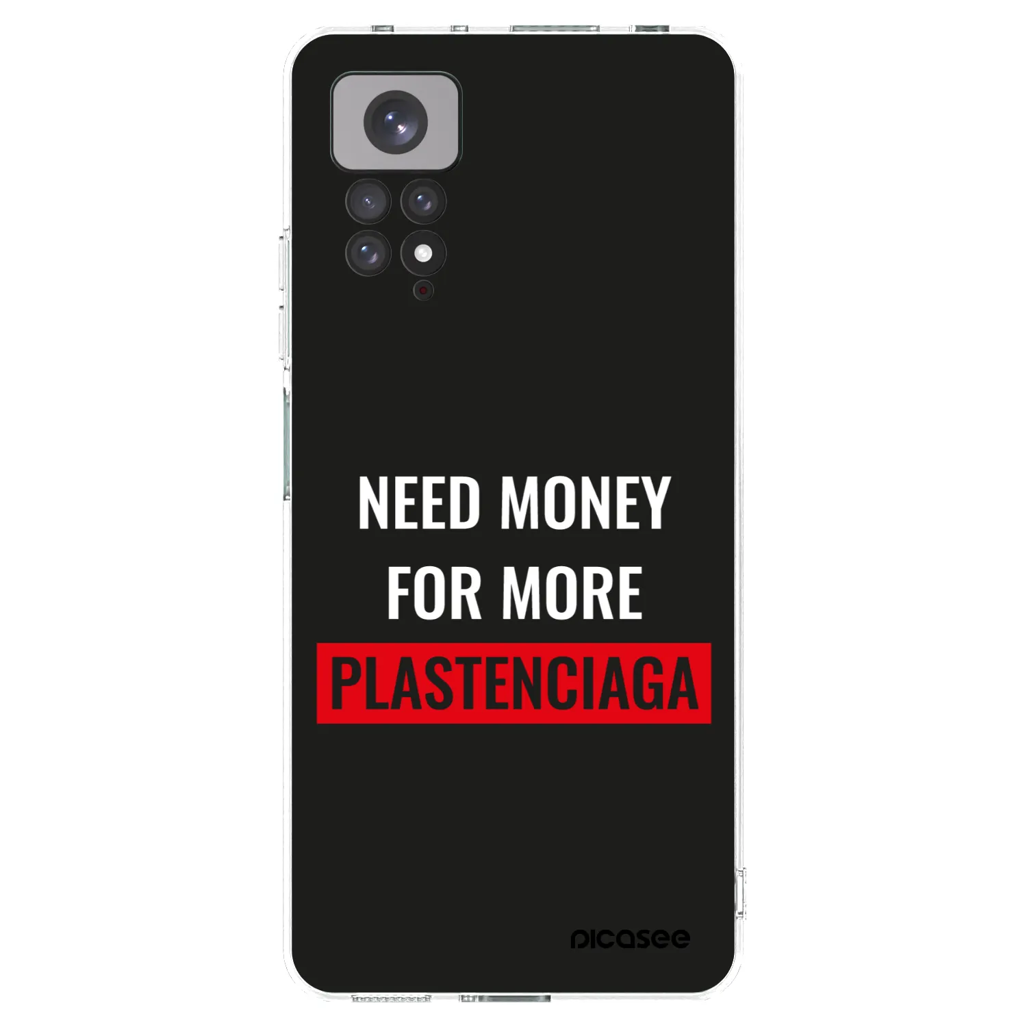 Picasee Xiaomi Redmi Note 11 Hülle - Transparentes Silikon - More PLASTENCIAGA