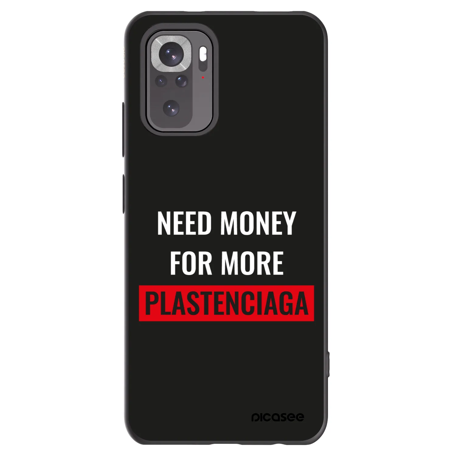 Picasee Xiaomi Redmi Note 11S 4G Hülle - Schwarzes Silikon - More PLASTENCIAGA
