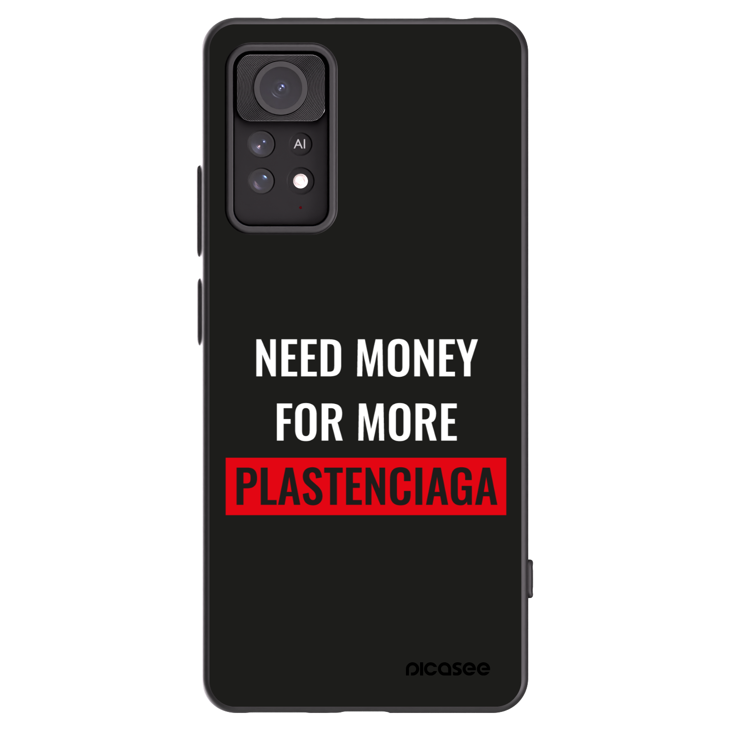 Picasee Xiaomi Redmi Note 11 Pro 5G Hülle - Schwarzes Silikon - More PLASTENCIAGA