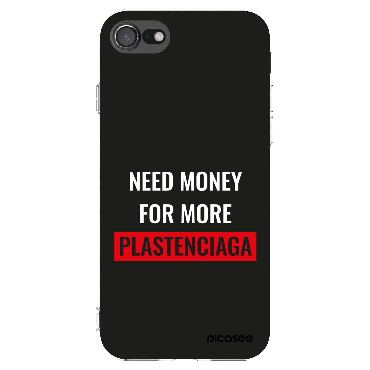 Picasee Apple iPhone SE 2022 Hülle - Transparentes Silikon - More PLASTENCIAGA