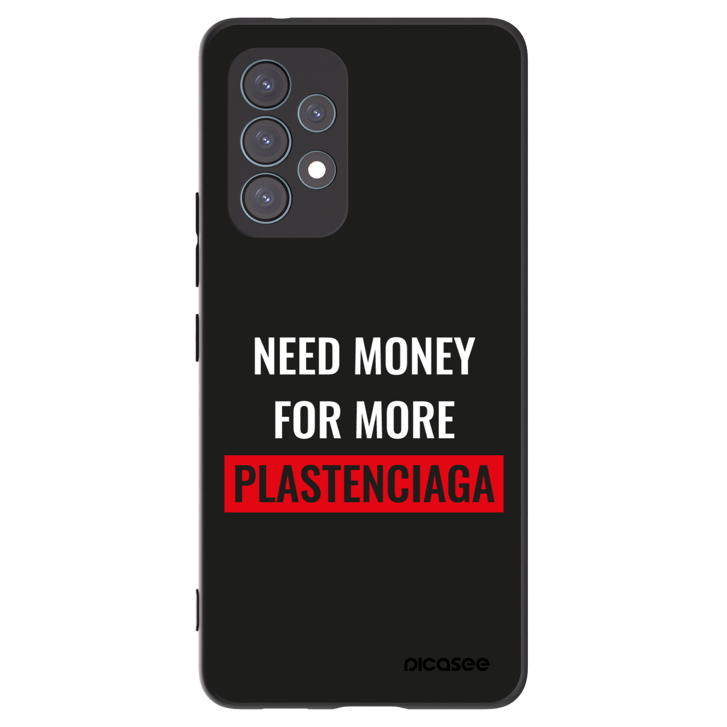 Picasee Samsung Galaxy A53 5G A536 Hülle - Schwarzes Silikon - More PLASTENCIAGA