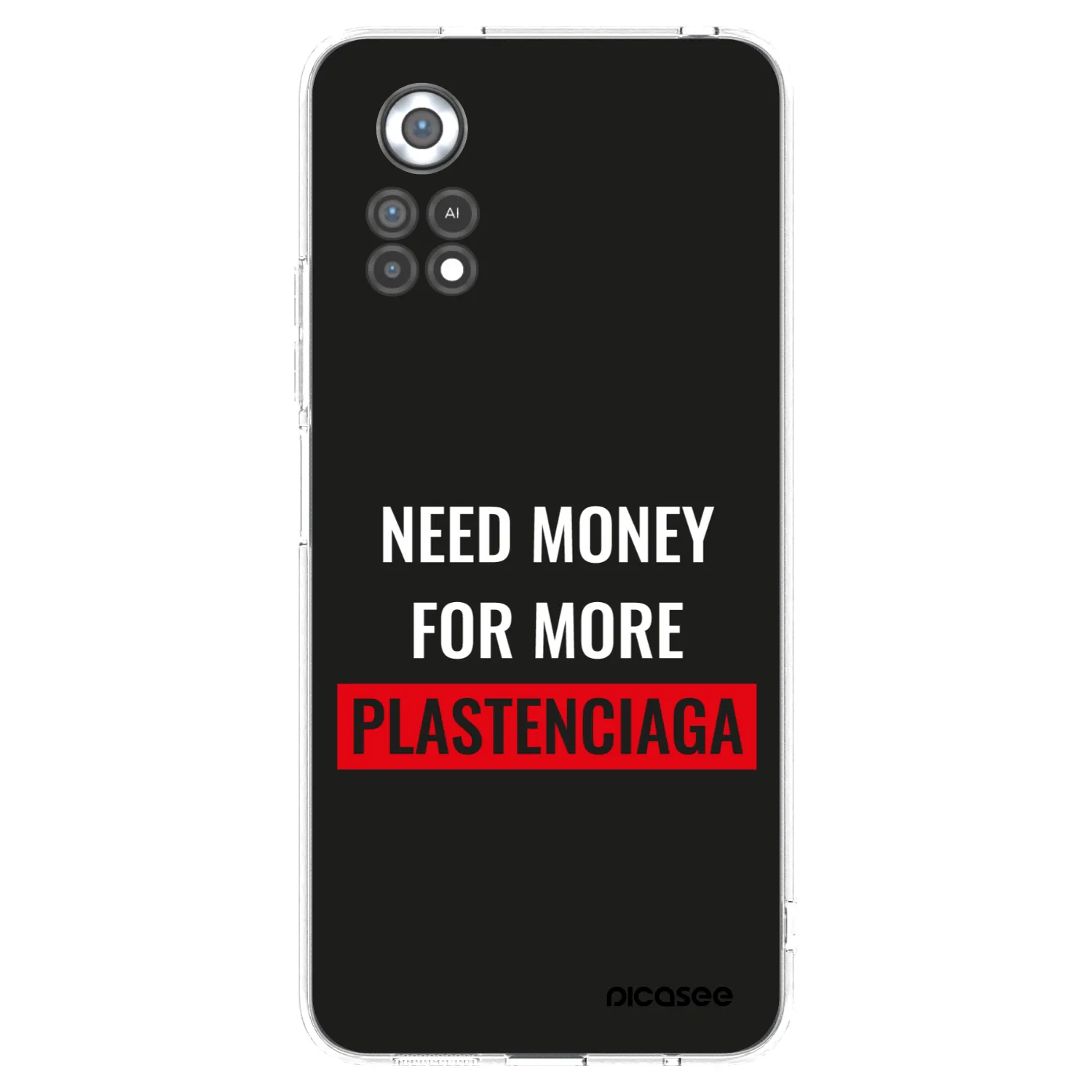 Picasee Xiaomi Poco X4 Pro 5G Hülle - Transparentes Silikon - More PLASTENCIAGA